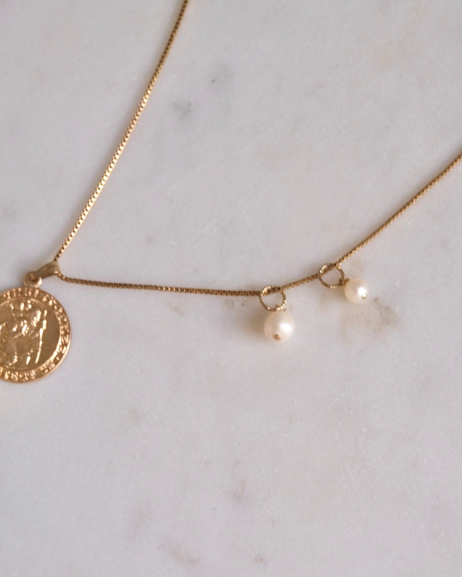 Tiny Pearl Pendant Charm ERIJEWELRY
