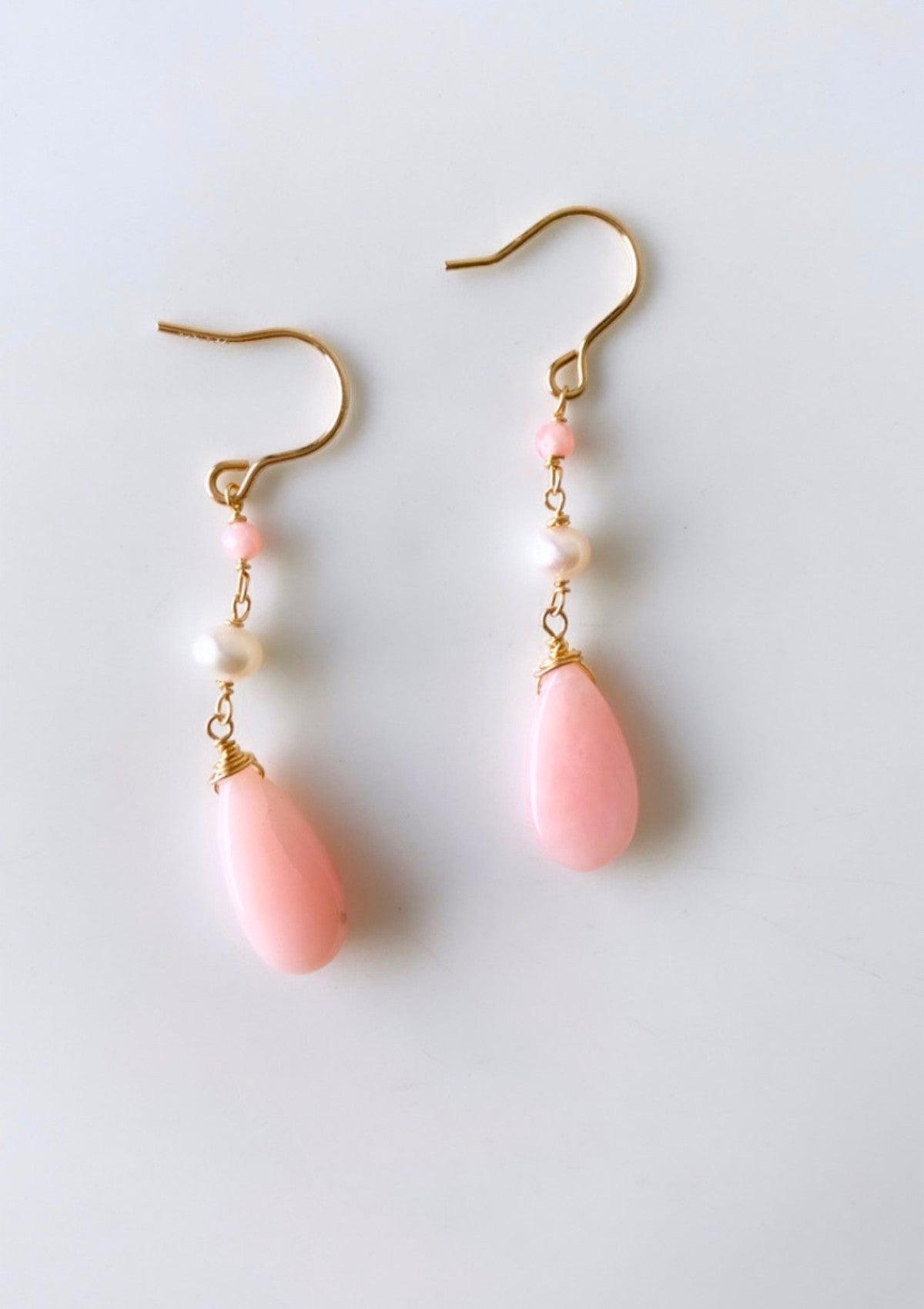 Pink Opal Elegant Earrings ERIJEWELRY