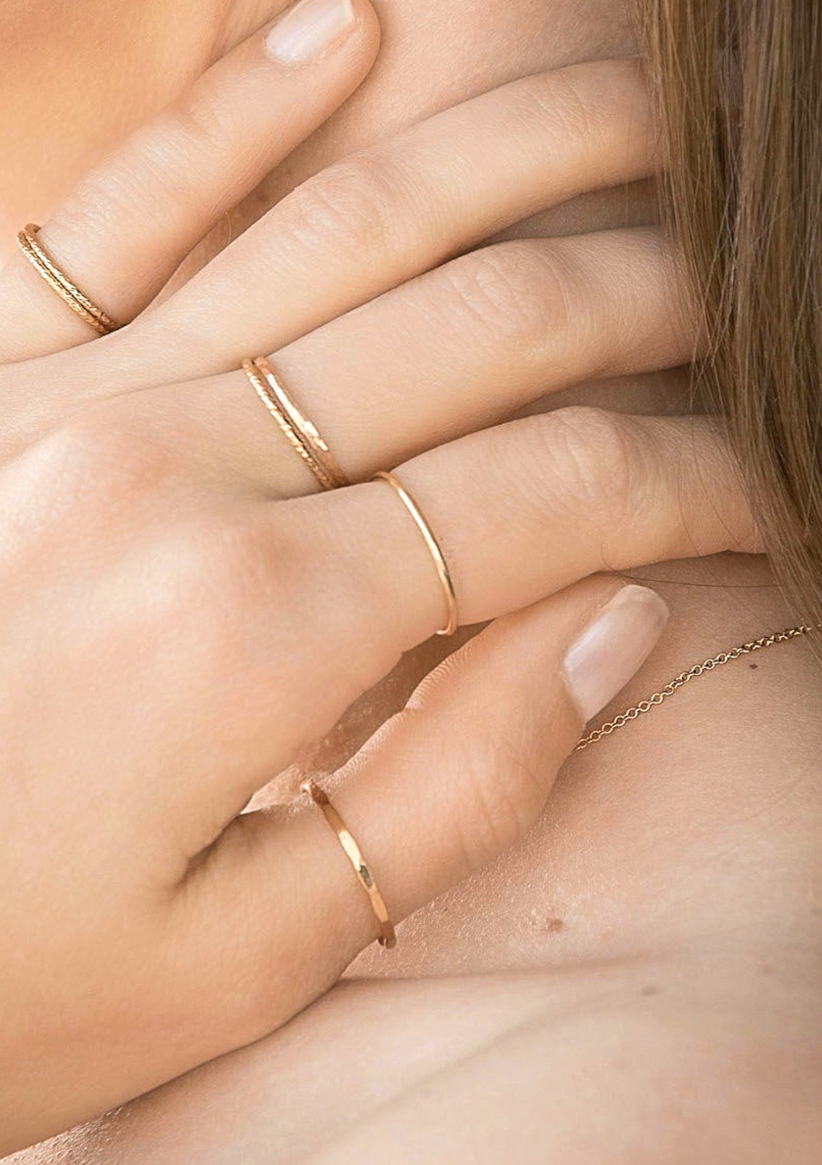 Stackable Hammered Ring ERIJEWELRY