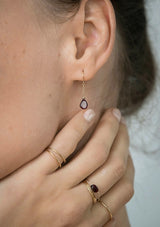 Garnet simple Earrings
