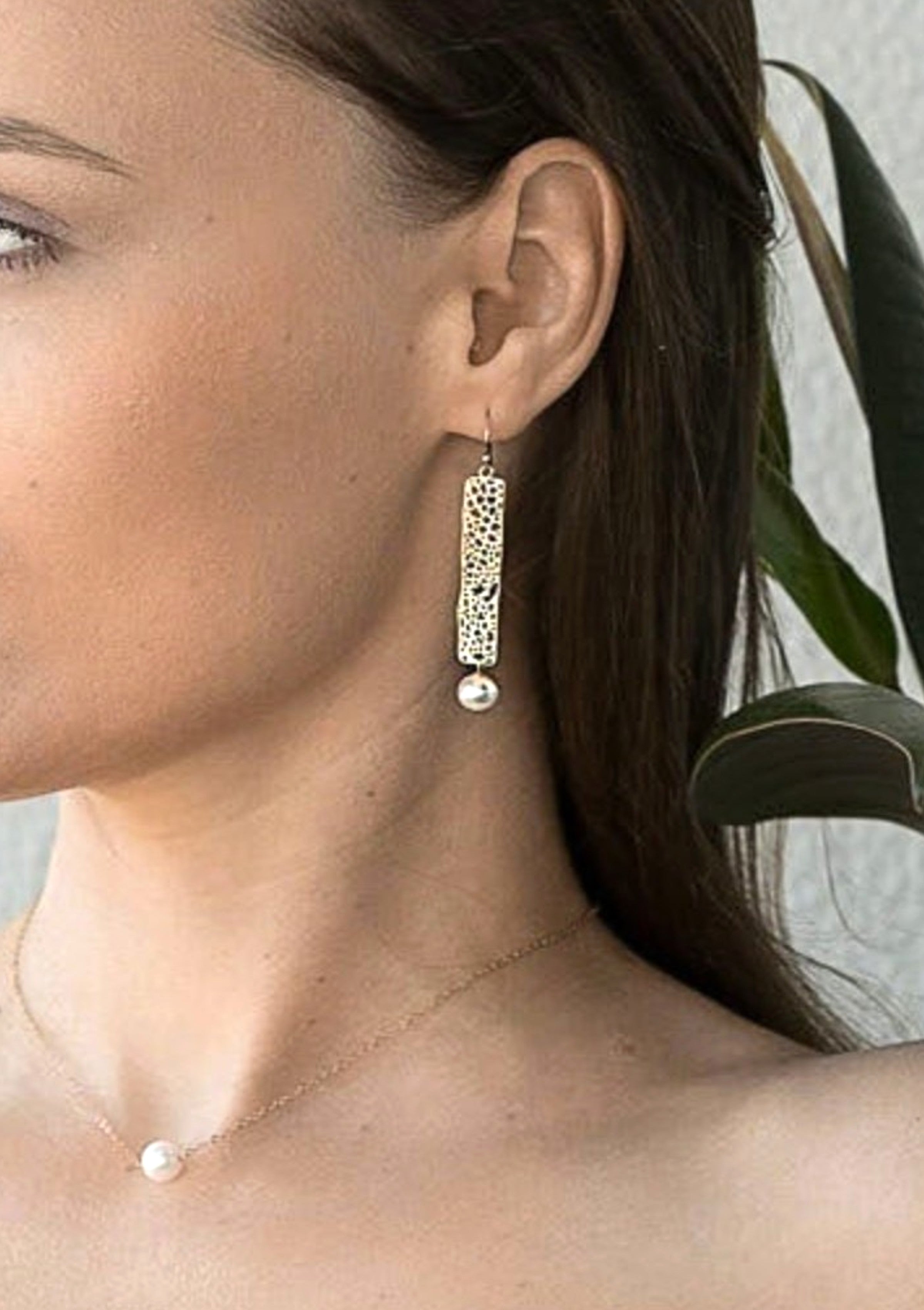 Pearl Bar Earrings ERIJEWELRY