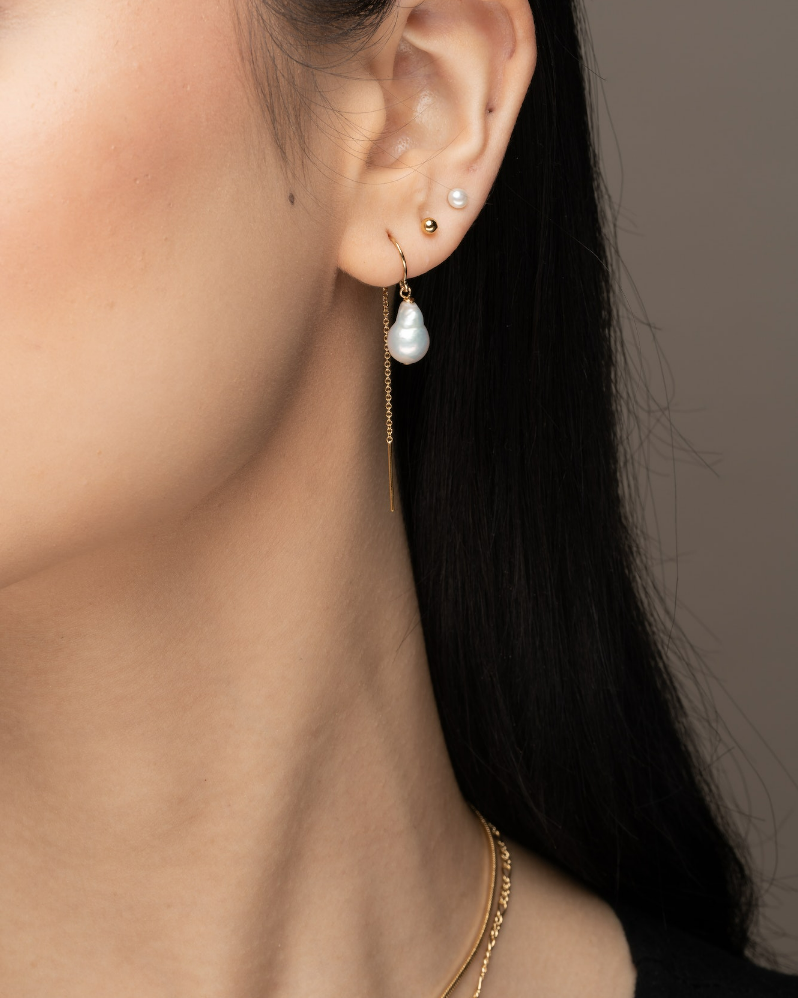 Teardrop Bonbon threader earrings ERIJEWELRY