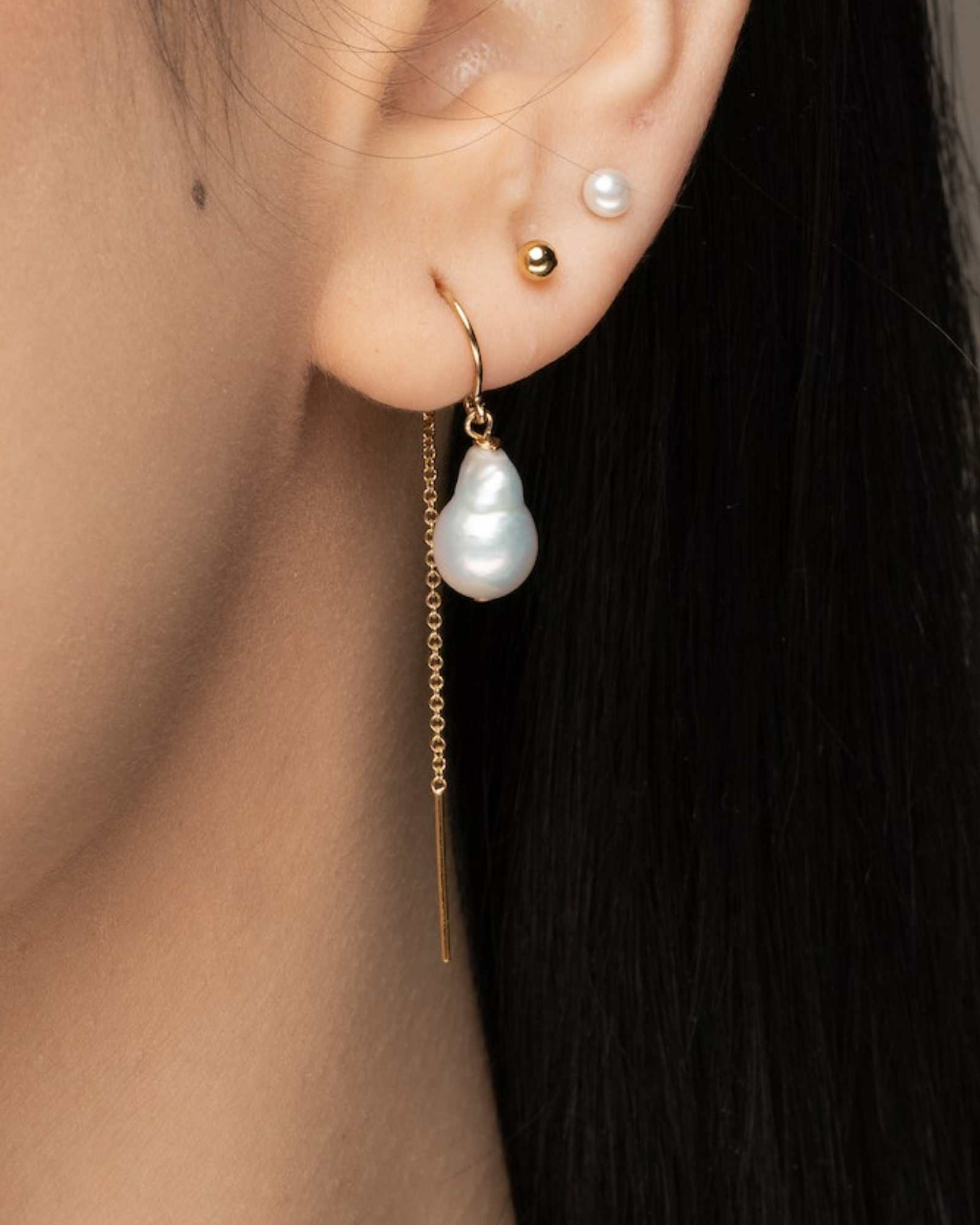Teardrop Bonbon threader earrings ERIJEWELRY