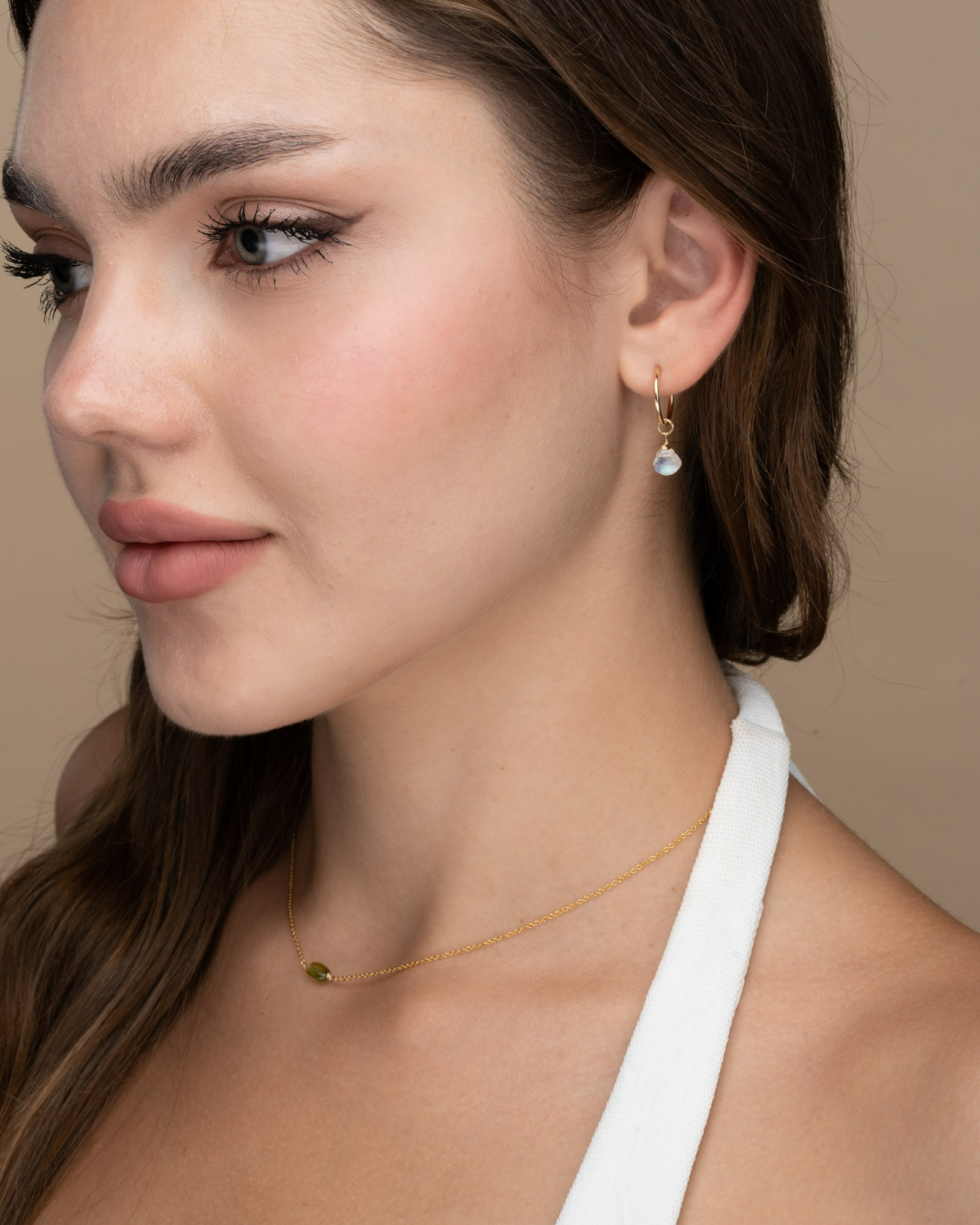 Royal Blue Moonstone Infinity Hoops ERIJEWELRY