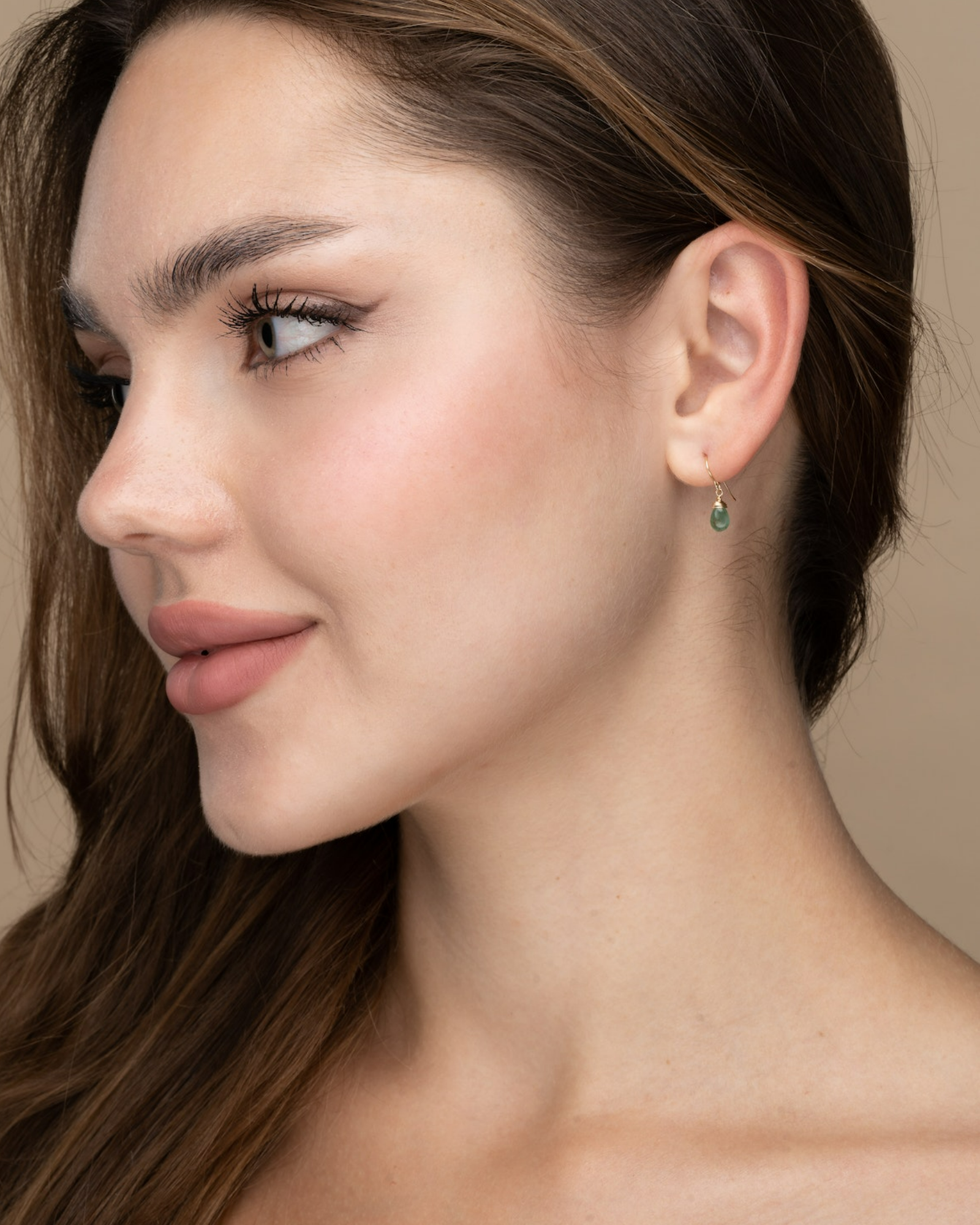 Mini emerald earrings ERIJEWELRY