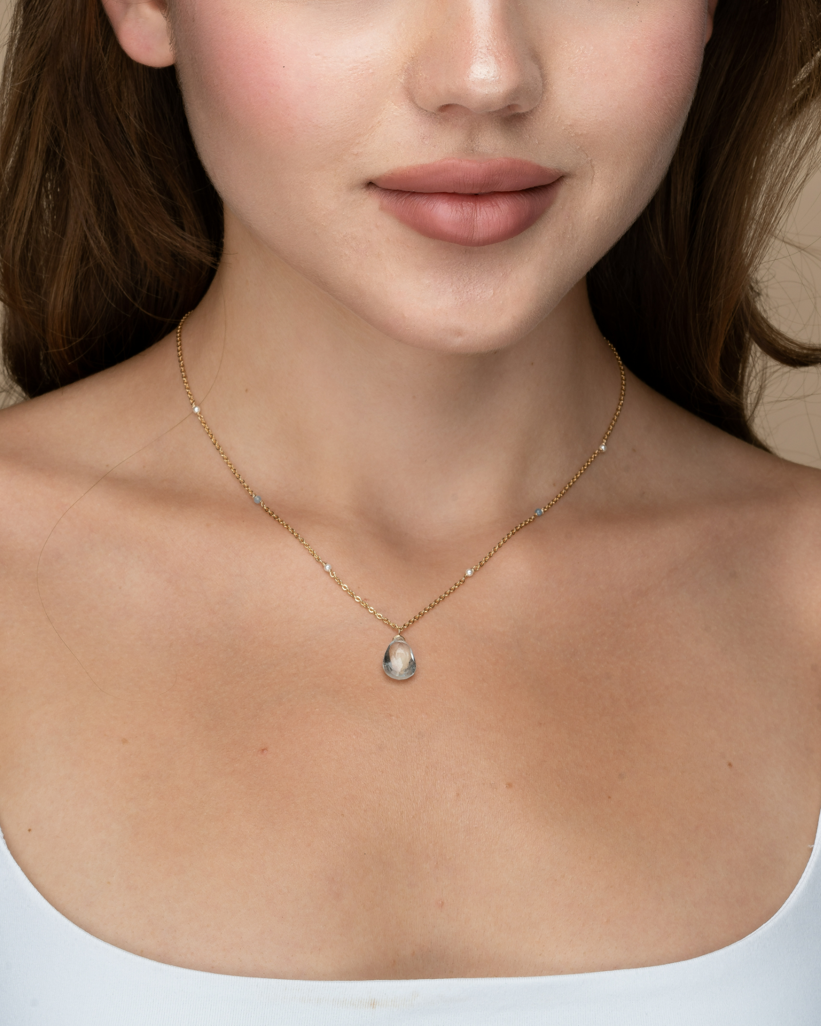 Blue Topaz Bohemian Necklace ERIJEWELRY