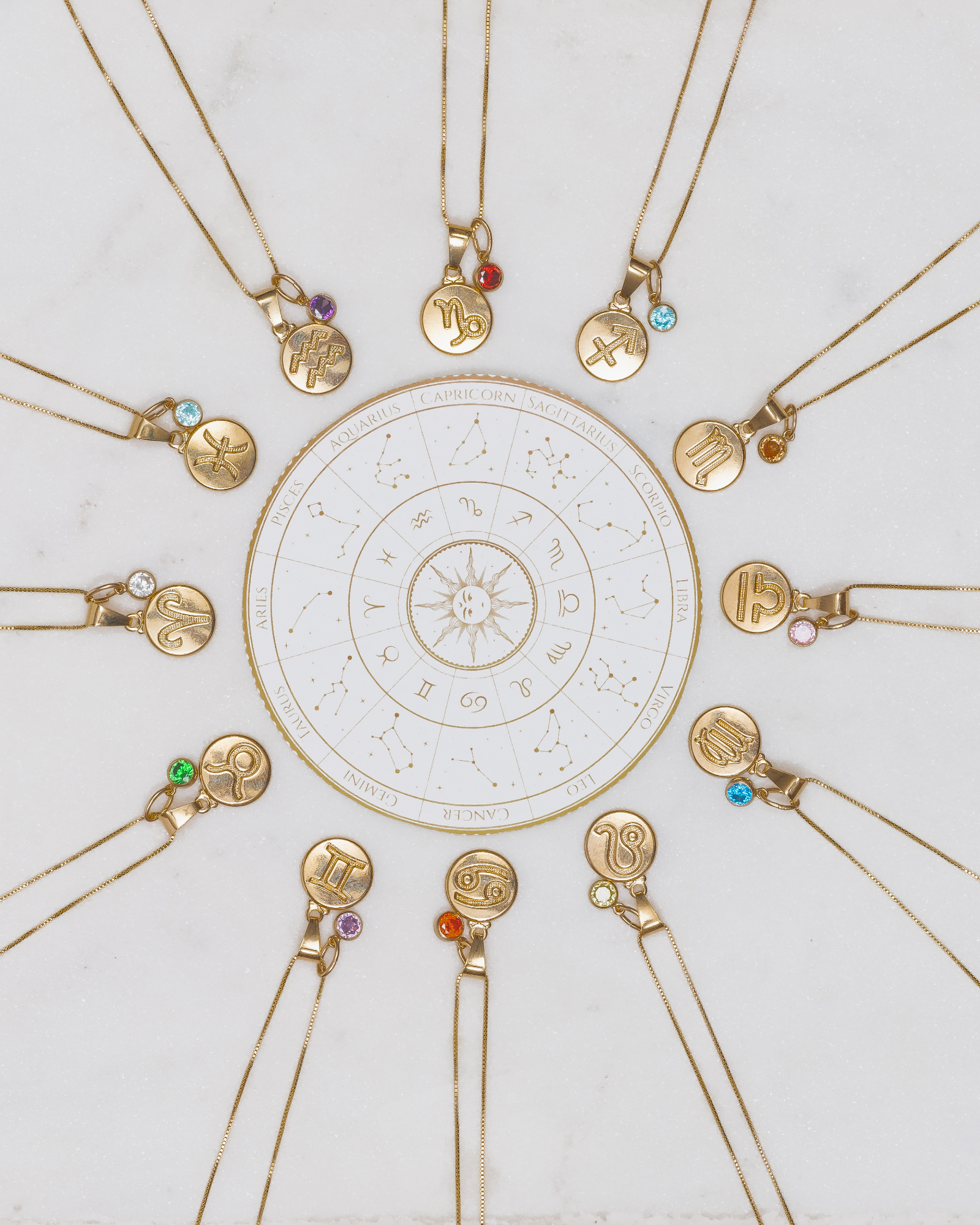 Aries Zodiac Necklace ERIJEWELRY