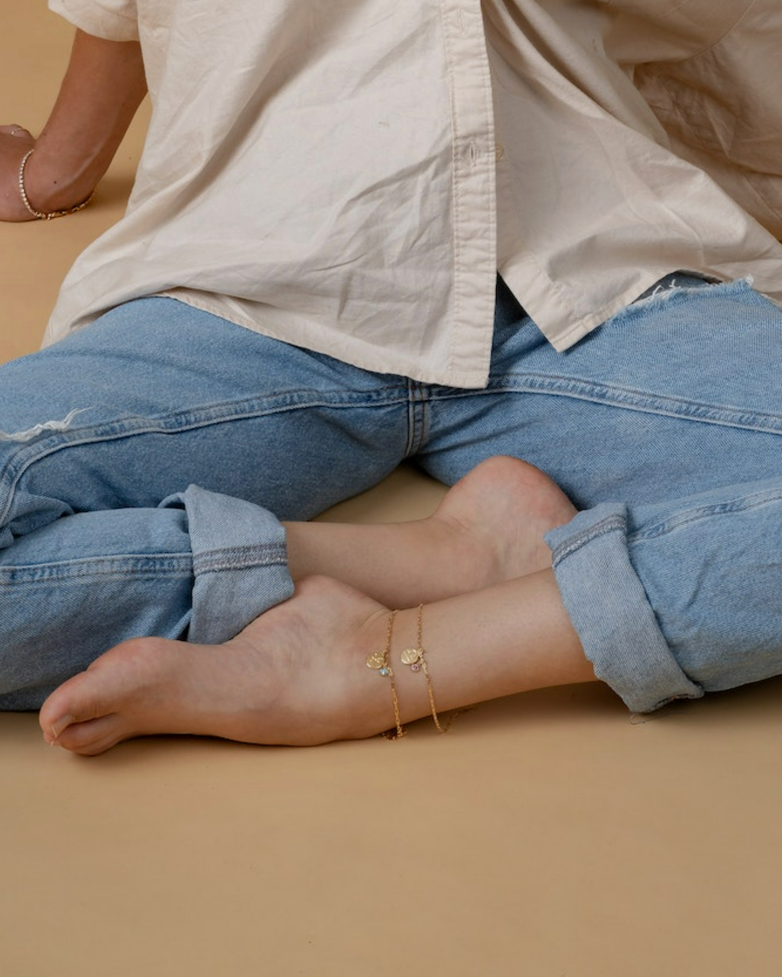 Gemini Zodiac Anklet ERIJEWELRY