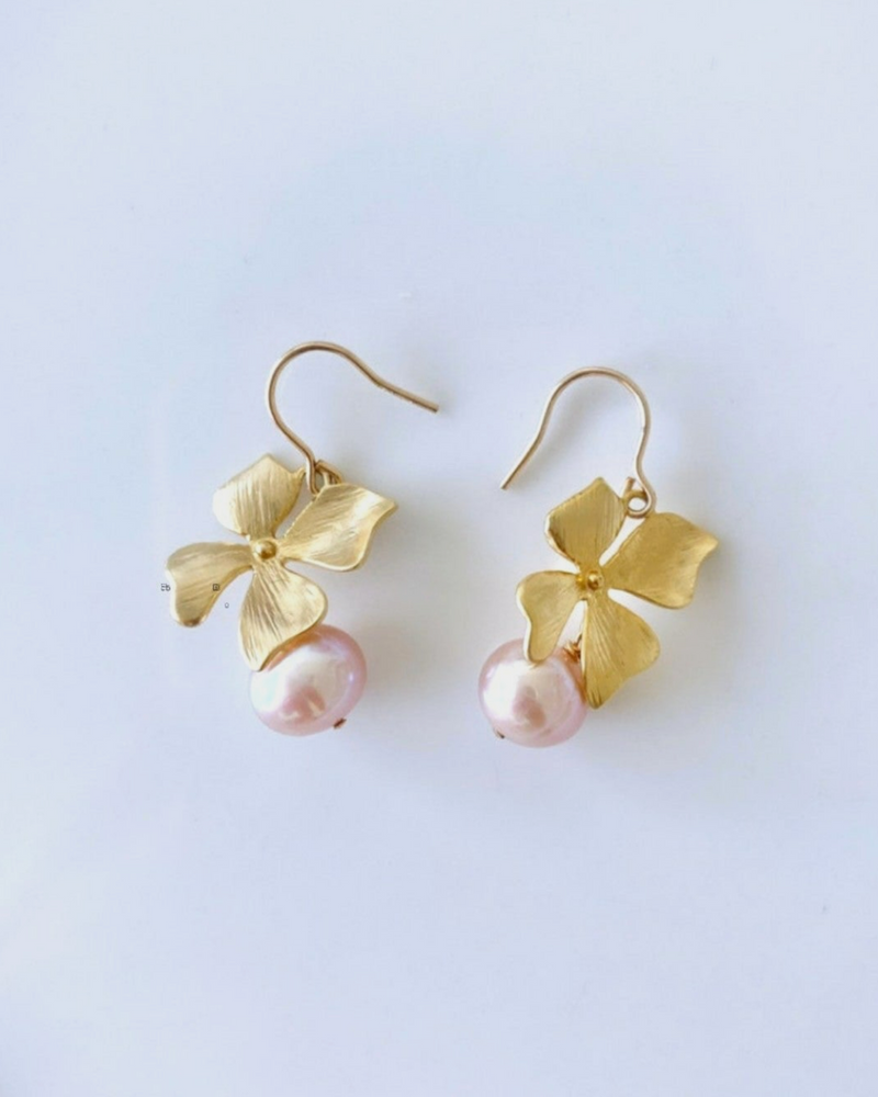Mini Floral Pearl Earrings