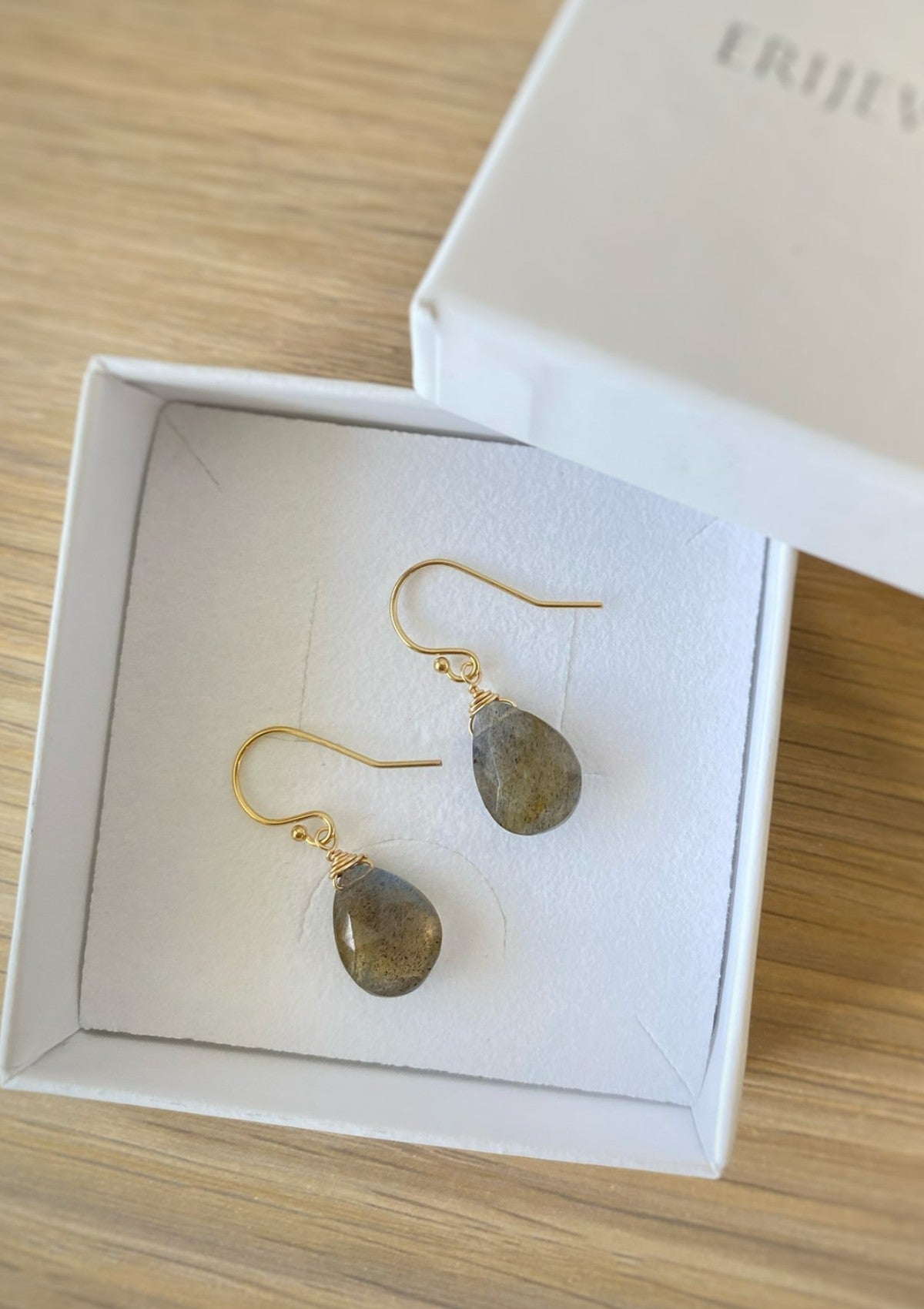 Labradorite Simple Drop Earrings ERIJEWELRY