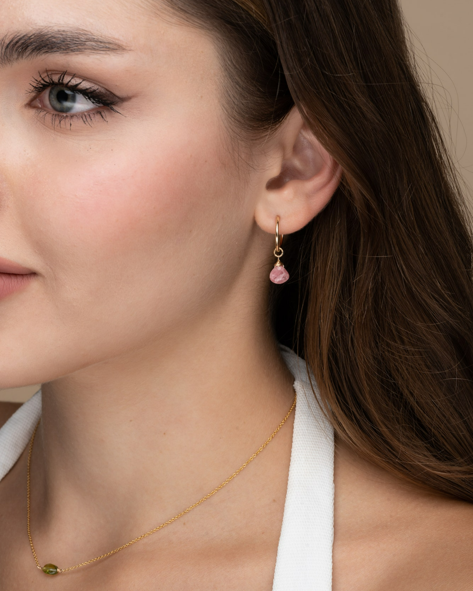 Rhodochrosite Infinity Hoops ERIJEWELRY