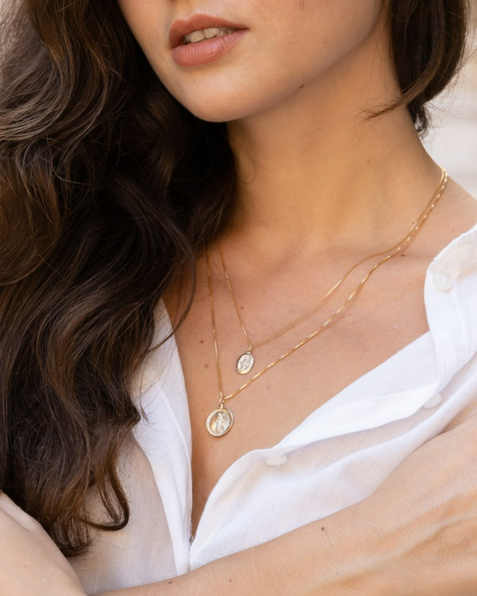 Mini Virgin Mary Necklace ERIJEWELRY