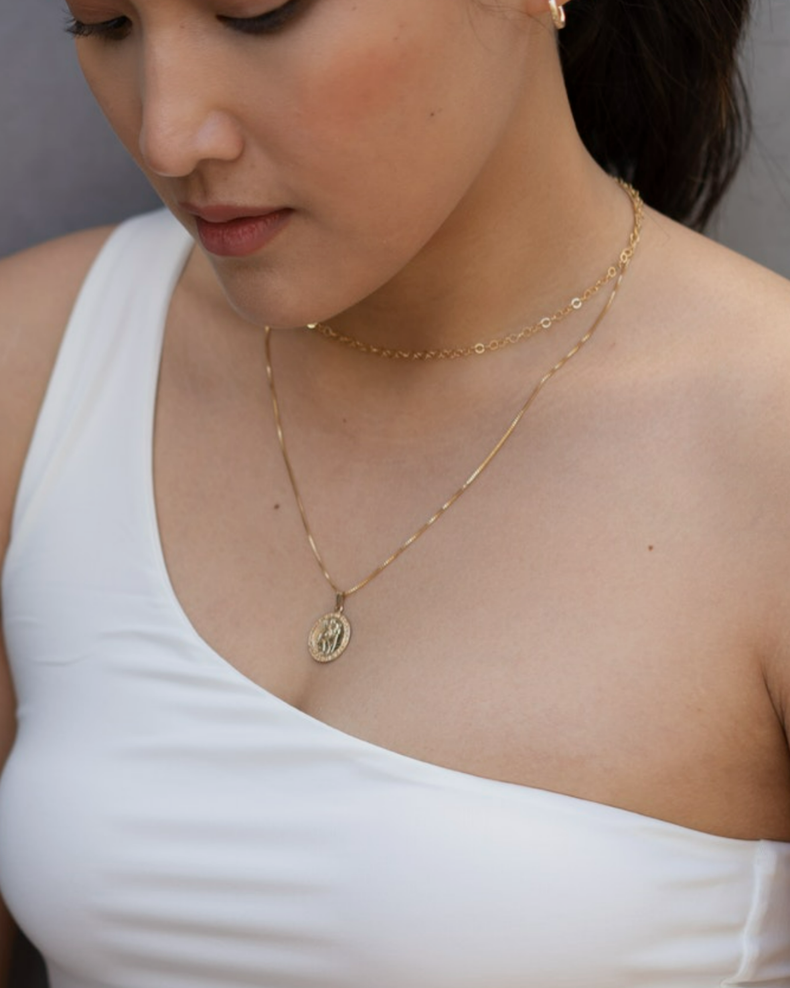 St Christopher Medallion Necklace ERIJEWELRY