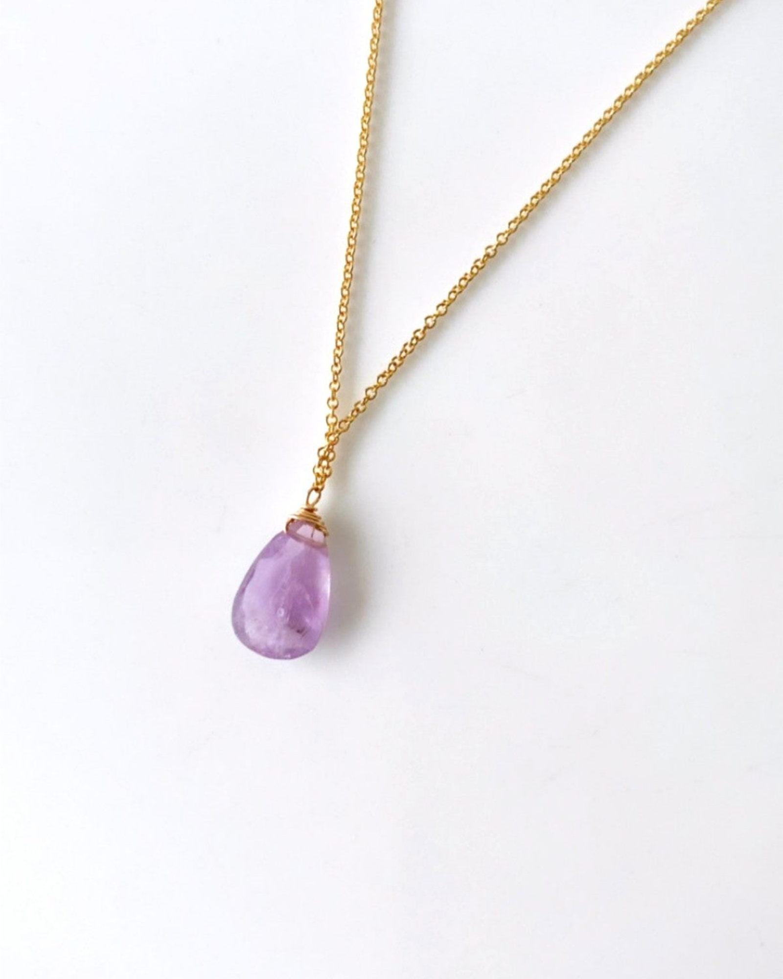 Amethyst Drop Necklace ERIJEWELRY