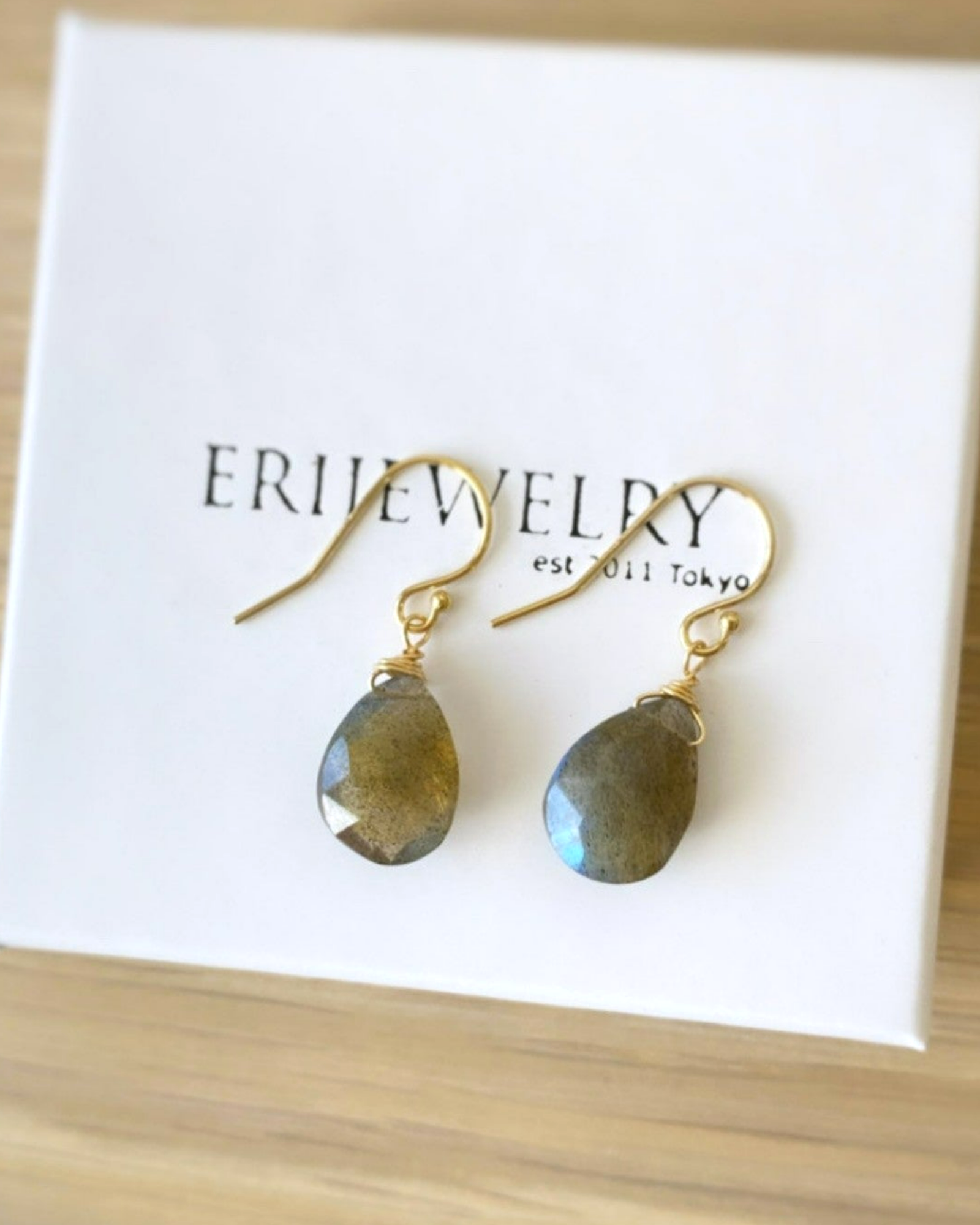 Labradorite Simple Drop Earrings ERIJEWELRY