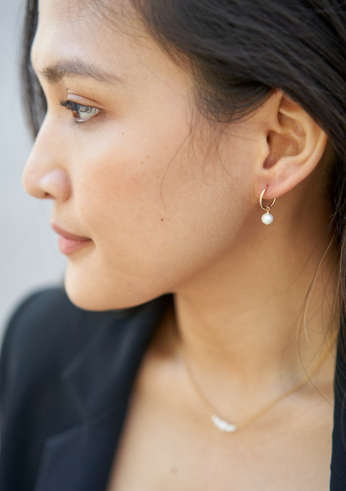 Petite Pearl Infinity Hoops (12mm) ERIJEWELRY