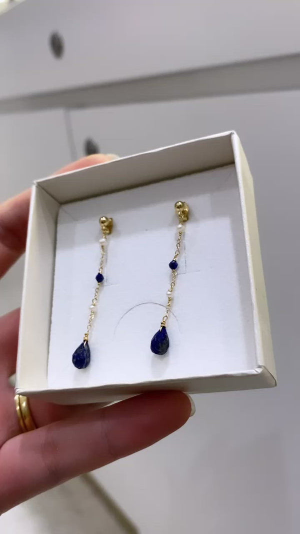 Lapis lazuli Bohemian Earrings