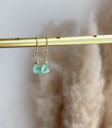 Emerald light green earrings
