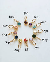 Initial L with Birthstone Necklace