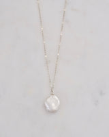 Keshi pearl necklace (Silver)