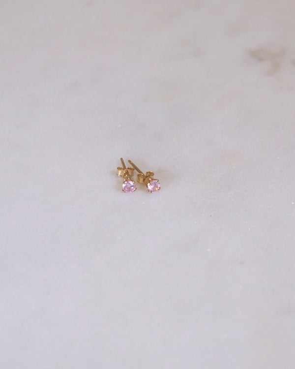 Petite Pink Stud Earrings