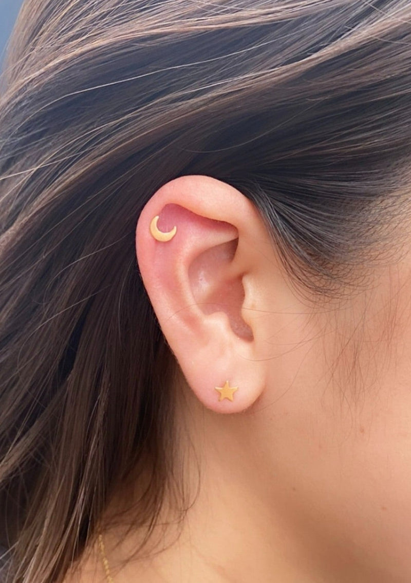 Crescent stud Earrings