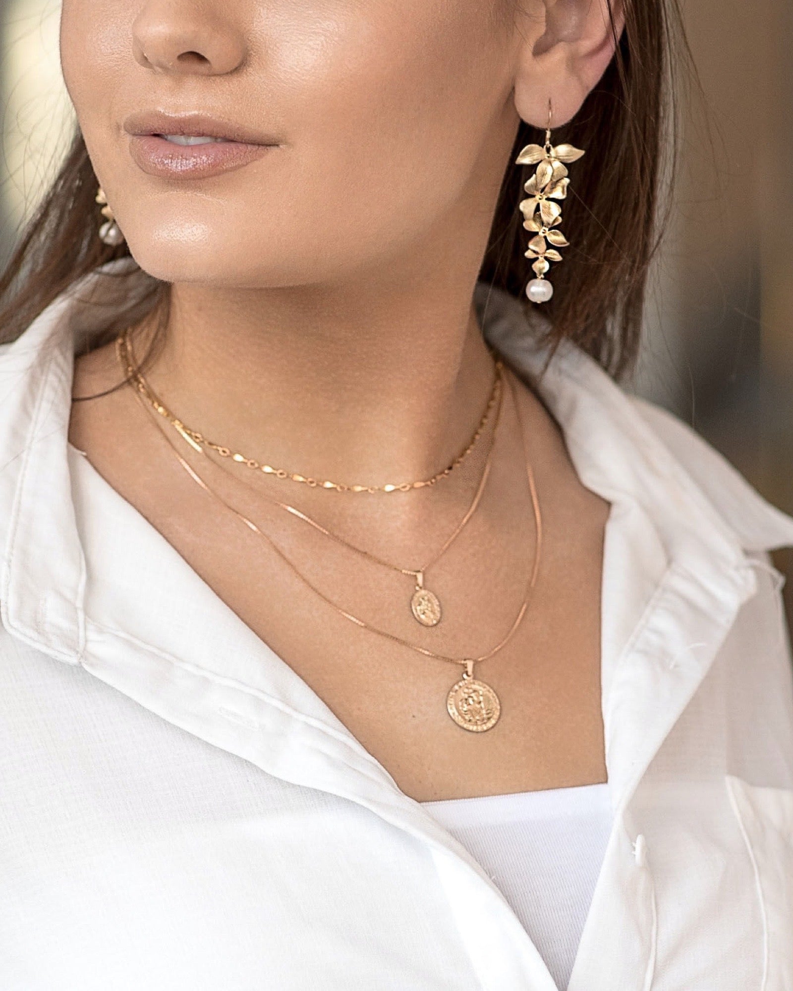 Mini St Christopher Medallion Necklace ERIJEWELRY