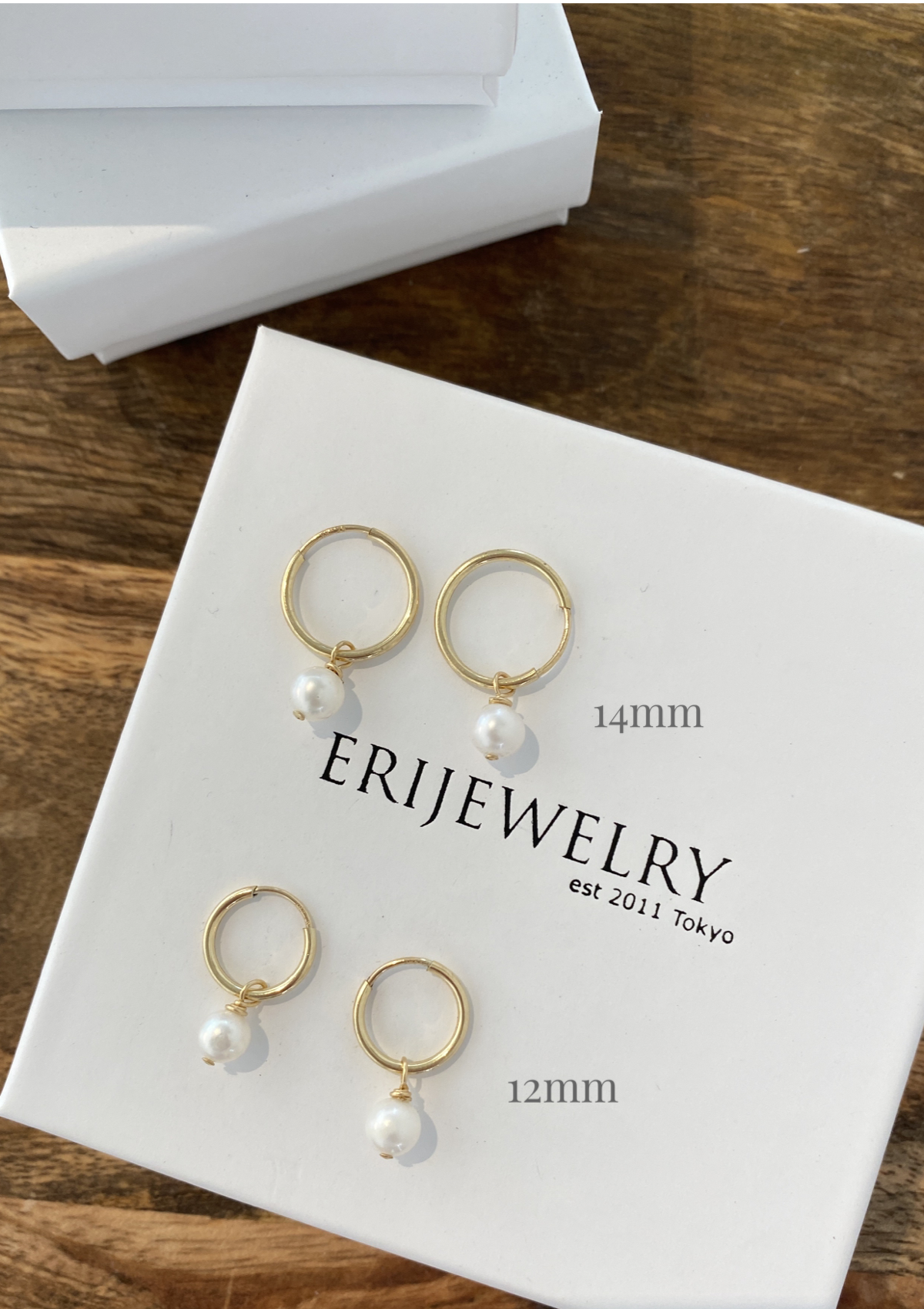 Petite Pearl Infinity Hoops (12mm) ERIJEWELRY