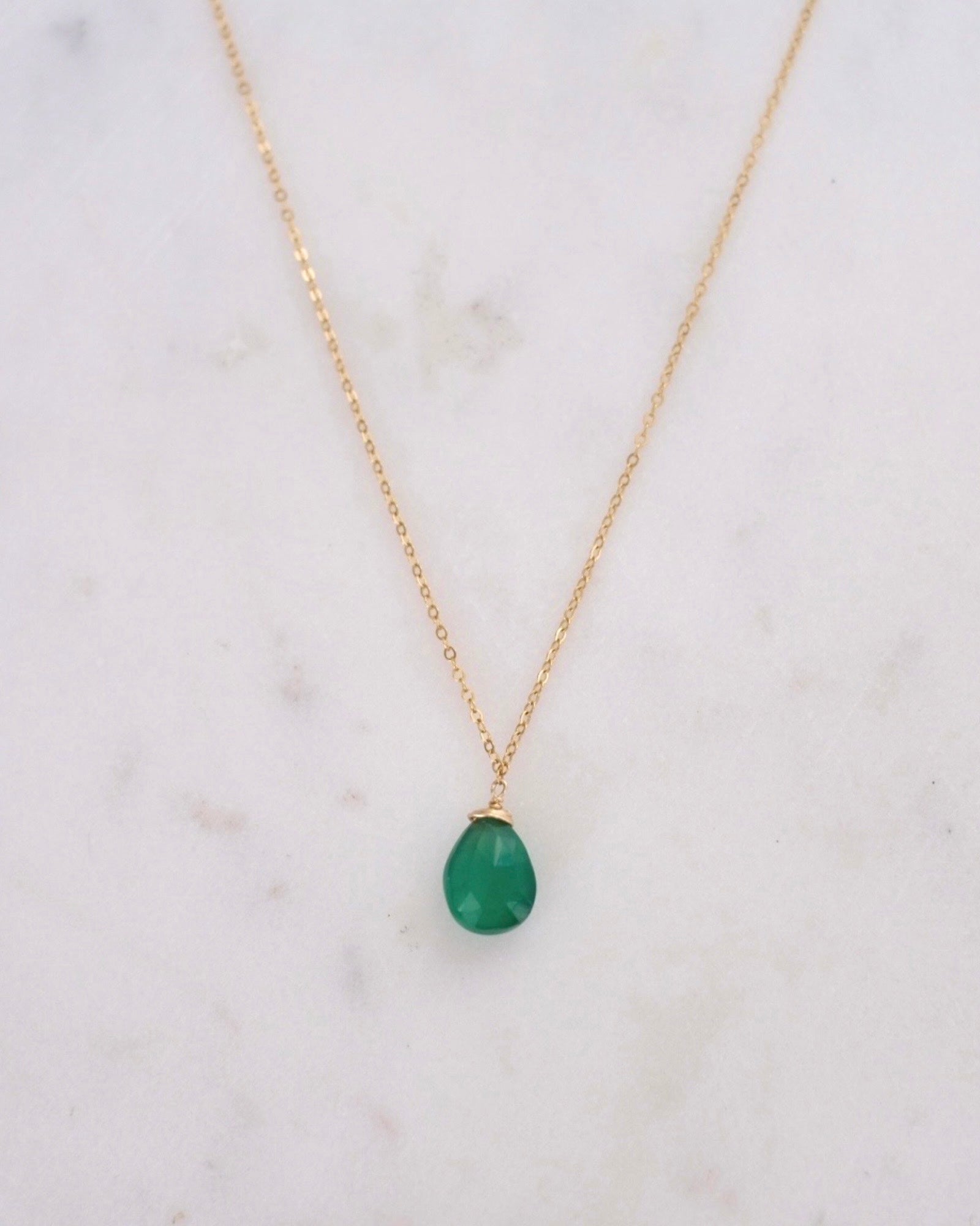 Green onyx necklace ERIJEWELRY