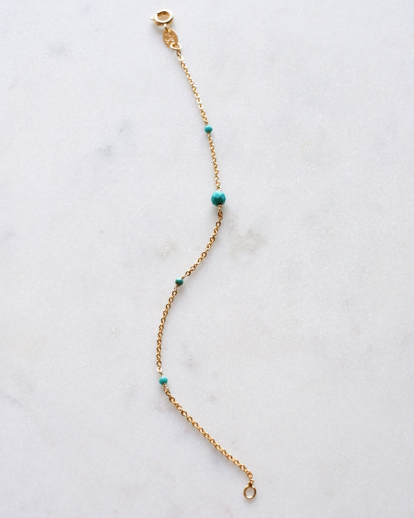 Turquoise beaded bracelet