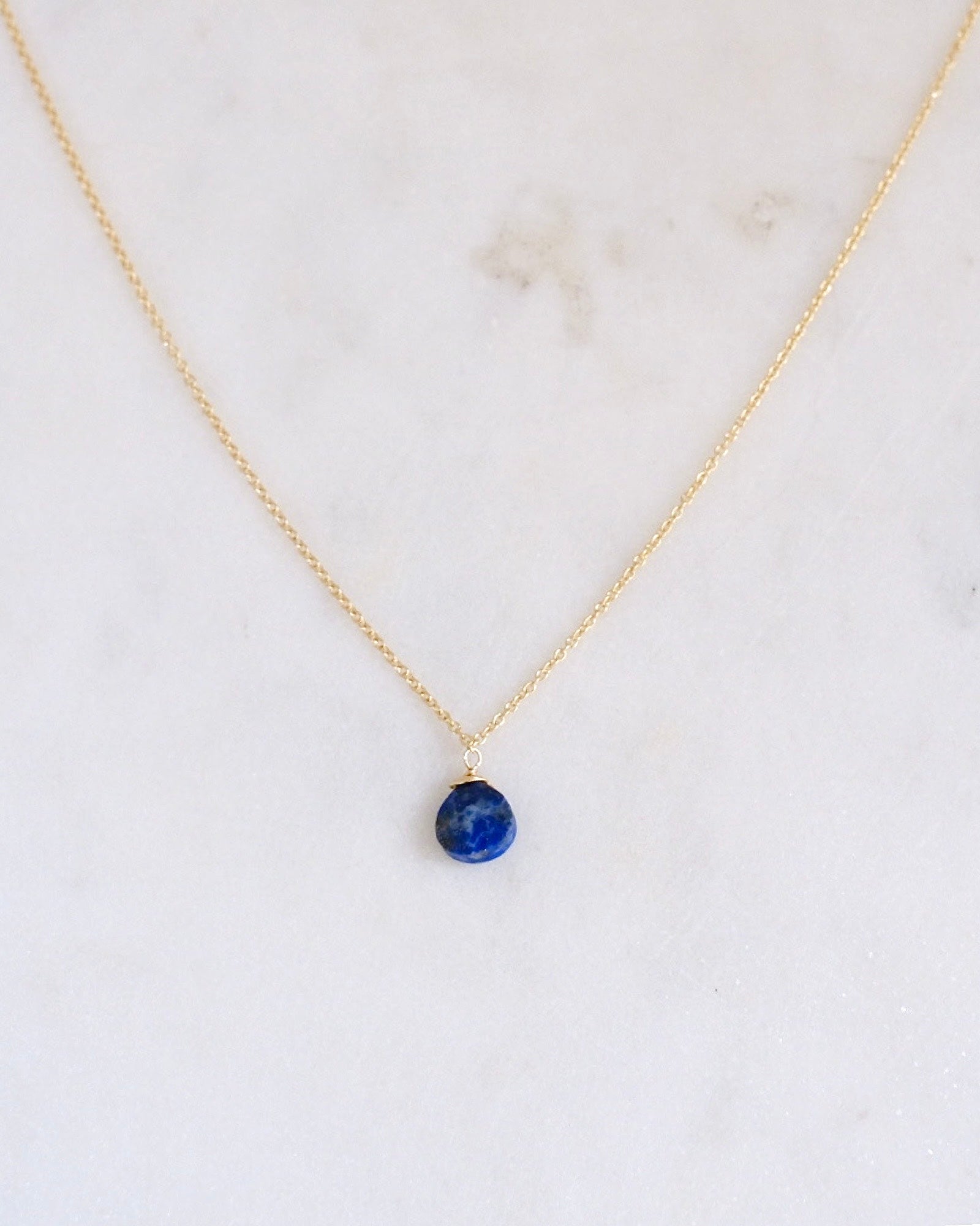 Lapis lazuli simple necklace ERIJEWELRY