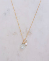 Aquamarine pearl Necklace