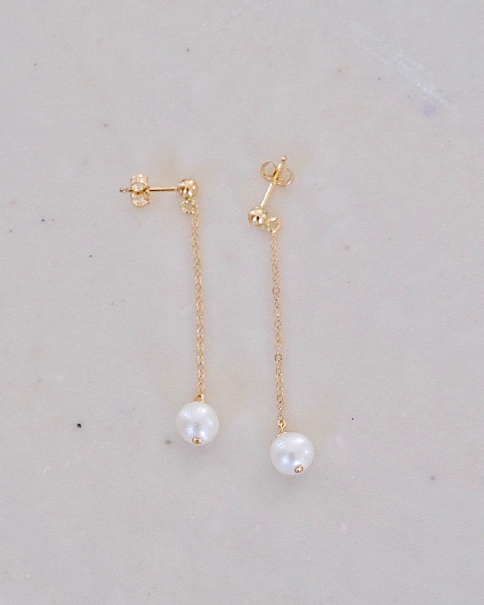 Pearl Drop Stud Earrings ERIJEWELRY