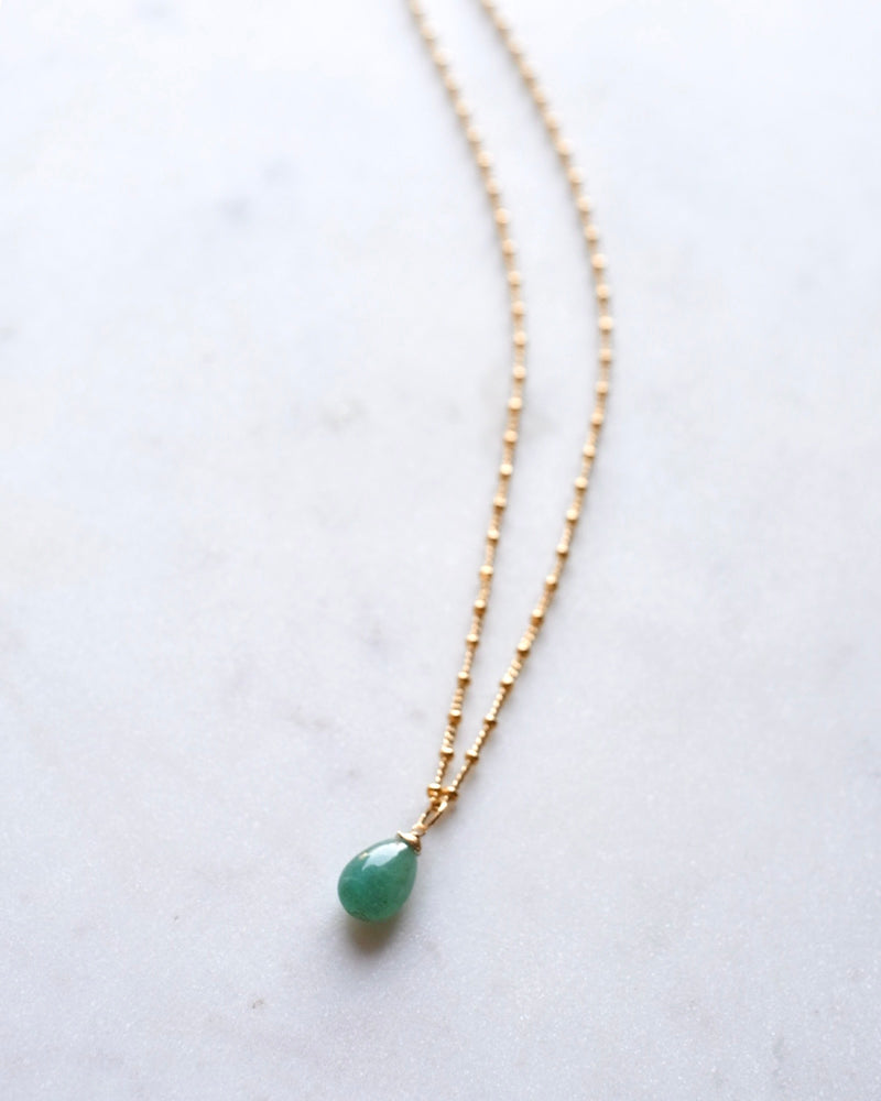 Emerald bobble necklace