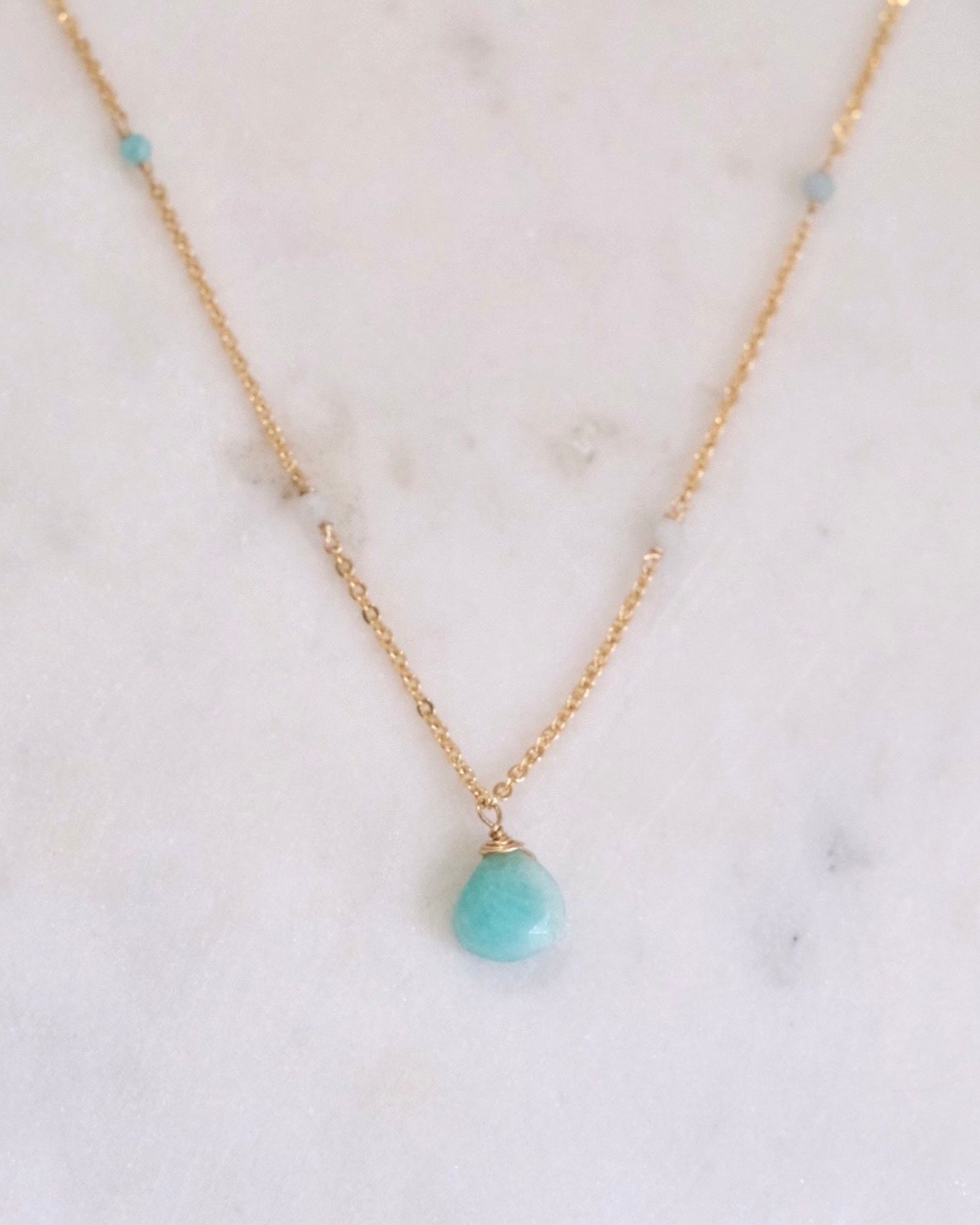 Amazonite Bohemian Necklace ERIJEWELRY
