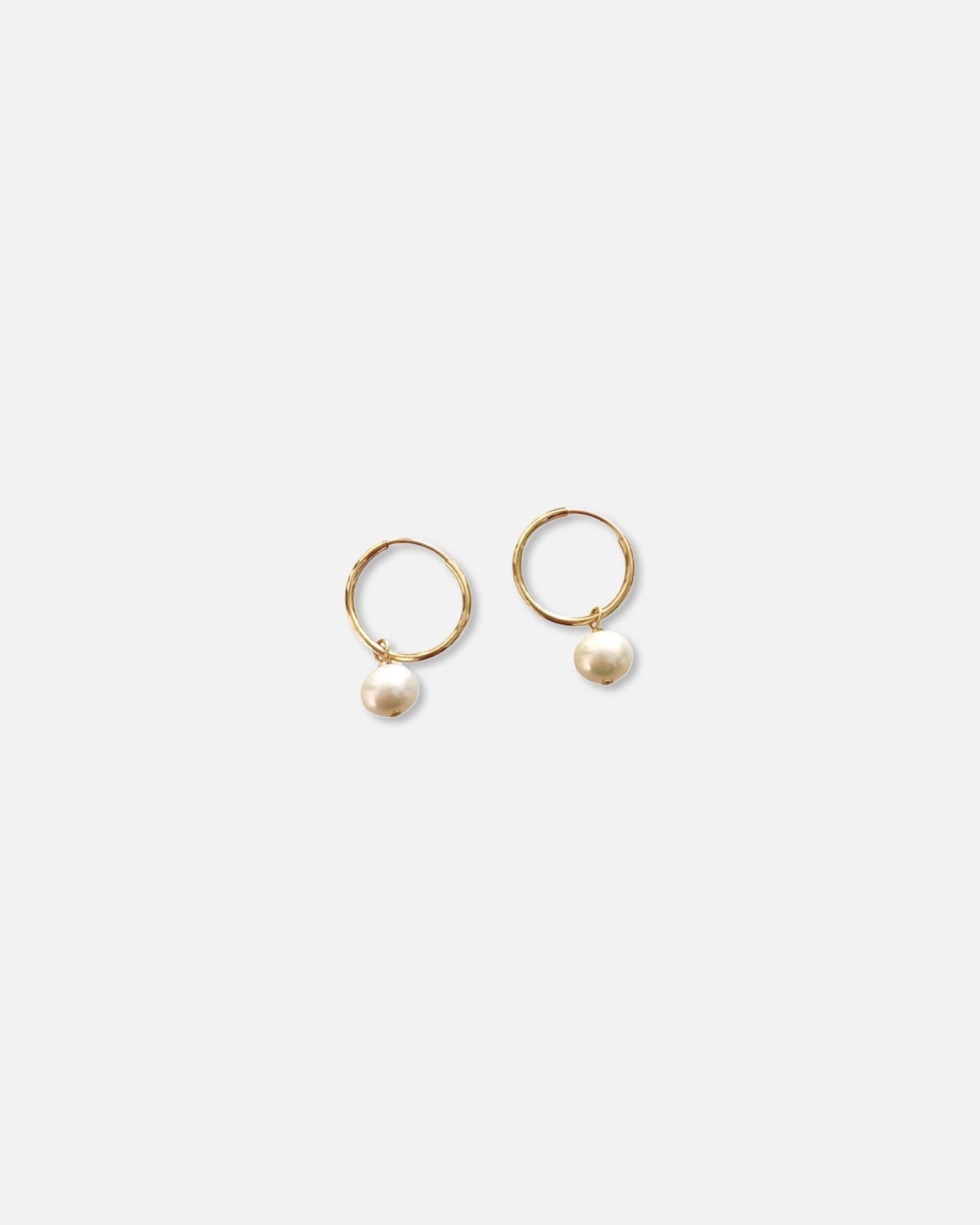 Petite Pearl Infinity Hoops (12mm) ERIJEWELRY