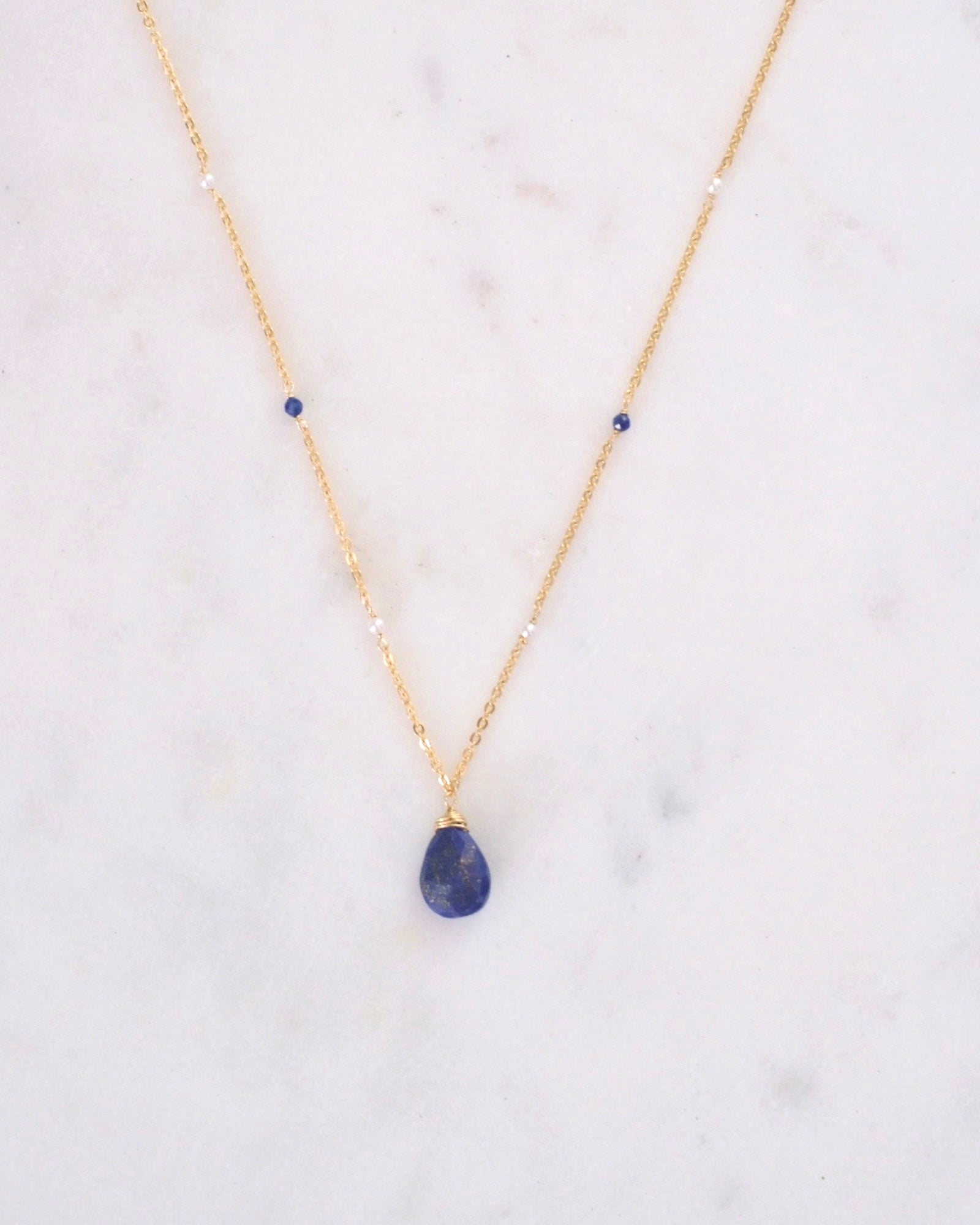 Lapis Lazuli Bohemian Necklace ERIJEWELRY