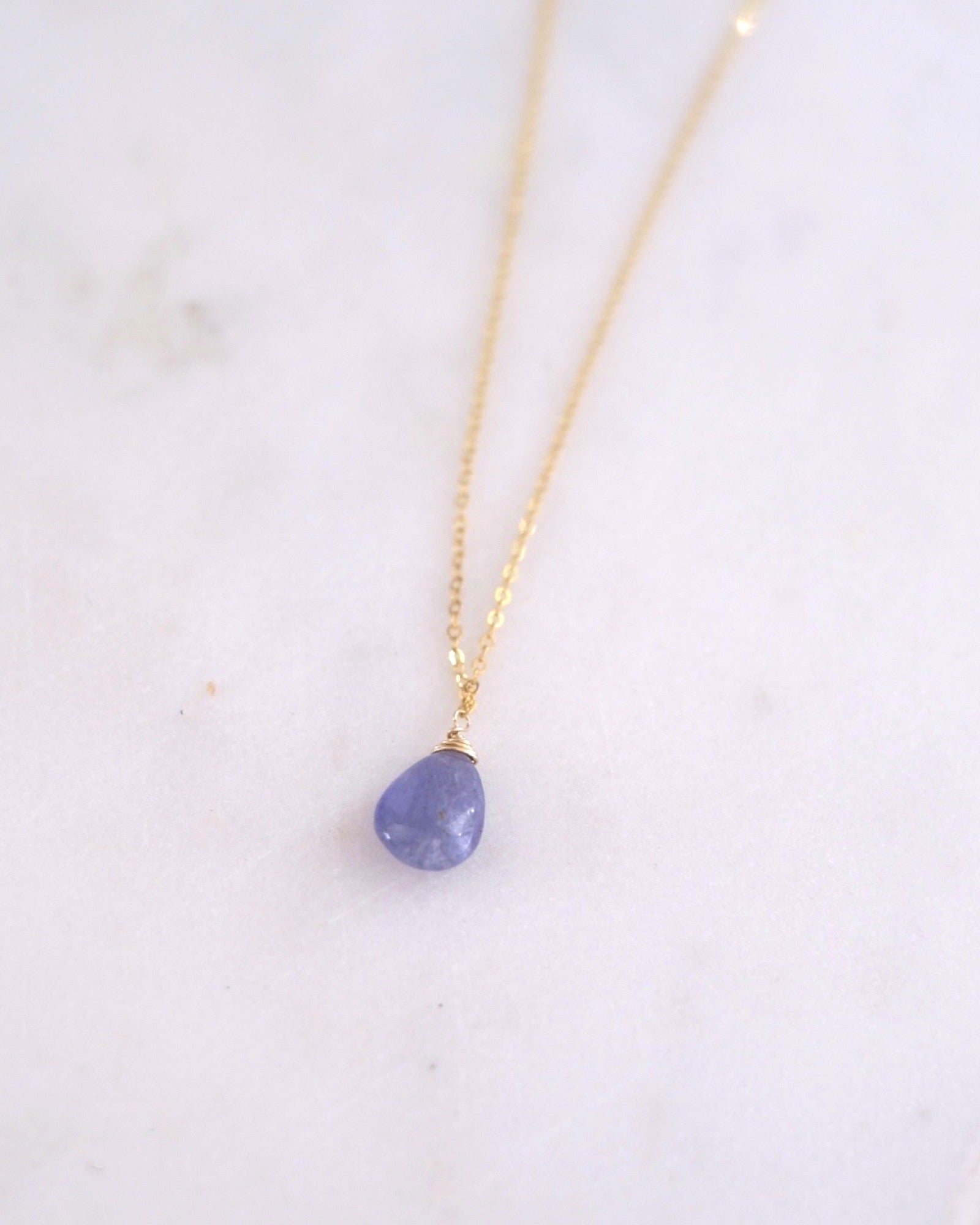 Tanzanite Drop Necklace