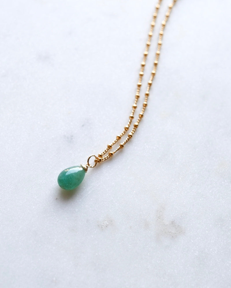 Emerald bobble necklace