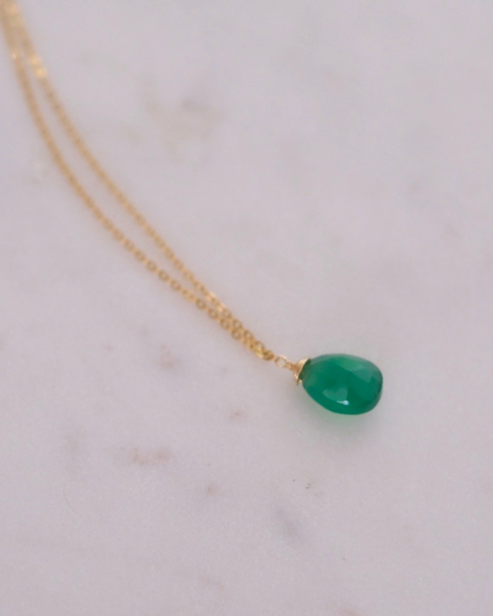 Green onyx necklace ERIJEWELRY
