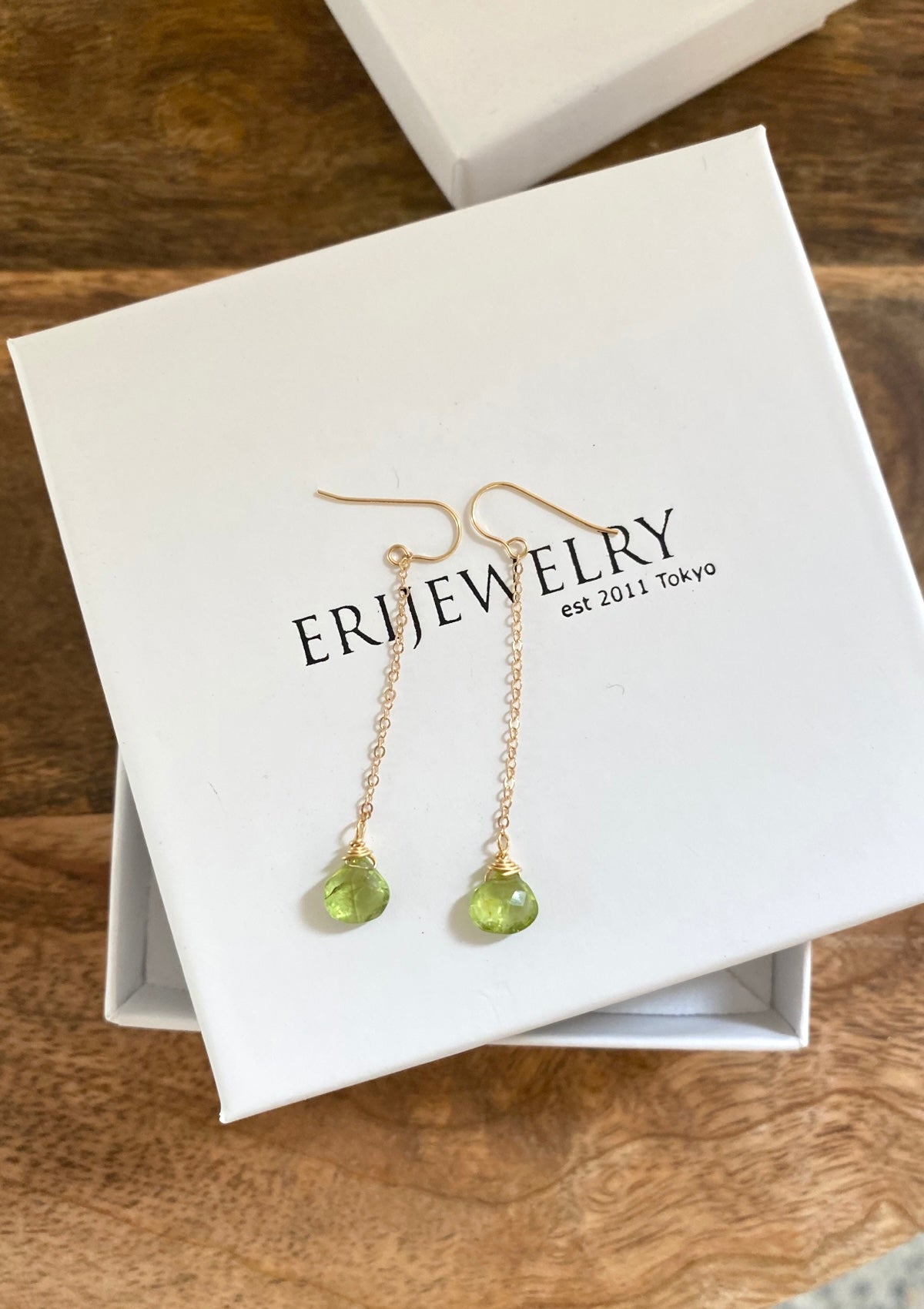 Peridot Drop Earrings ERIJEWELRY