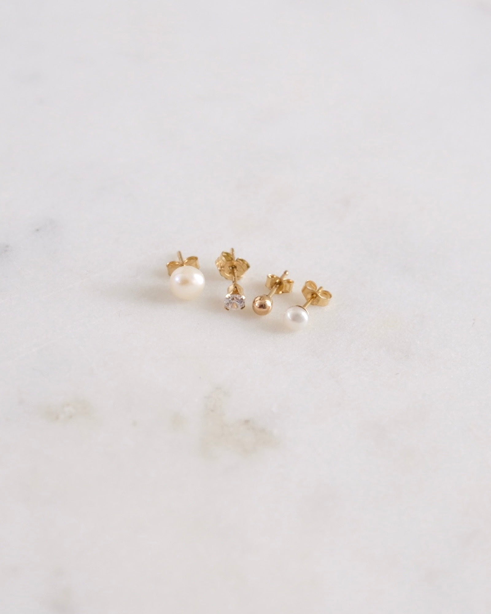 Mini Pearl Stud Earrings ERIJEWELRY
