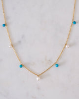 Turquoise Pearl Bohemian Necklace