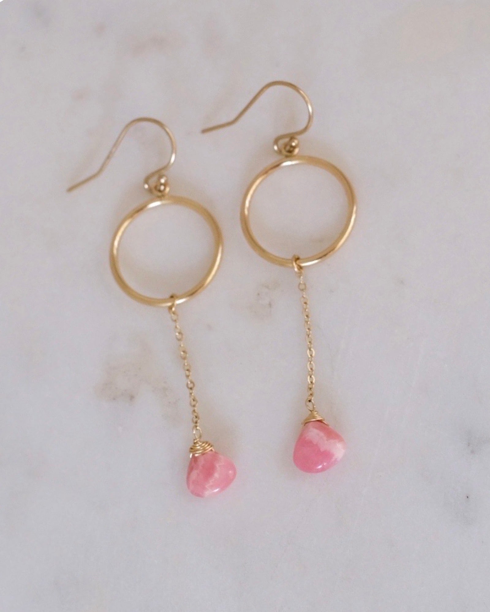 Fiona Rhodochrosite earrings ERIJEWELRY