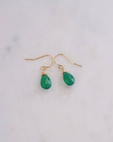 Green Onyx Simple Earrings