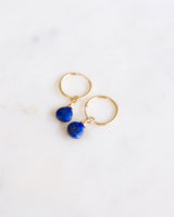 Lapis lazuli Infinity Hoop Earrings