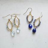 Blue sapphire ritual earrings