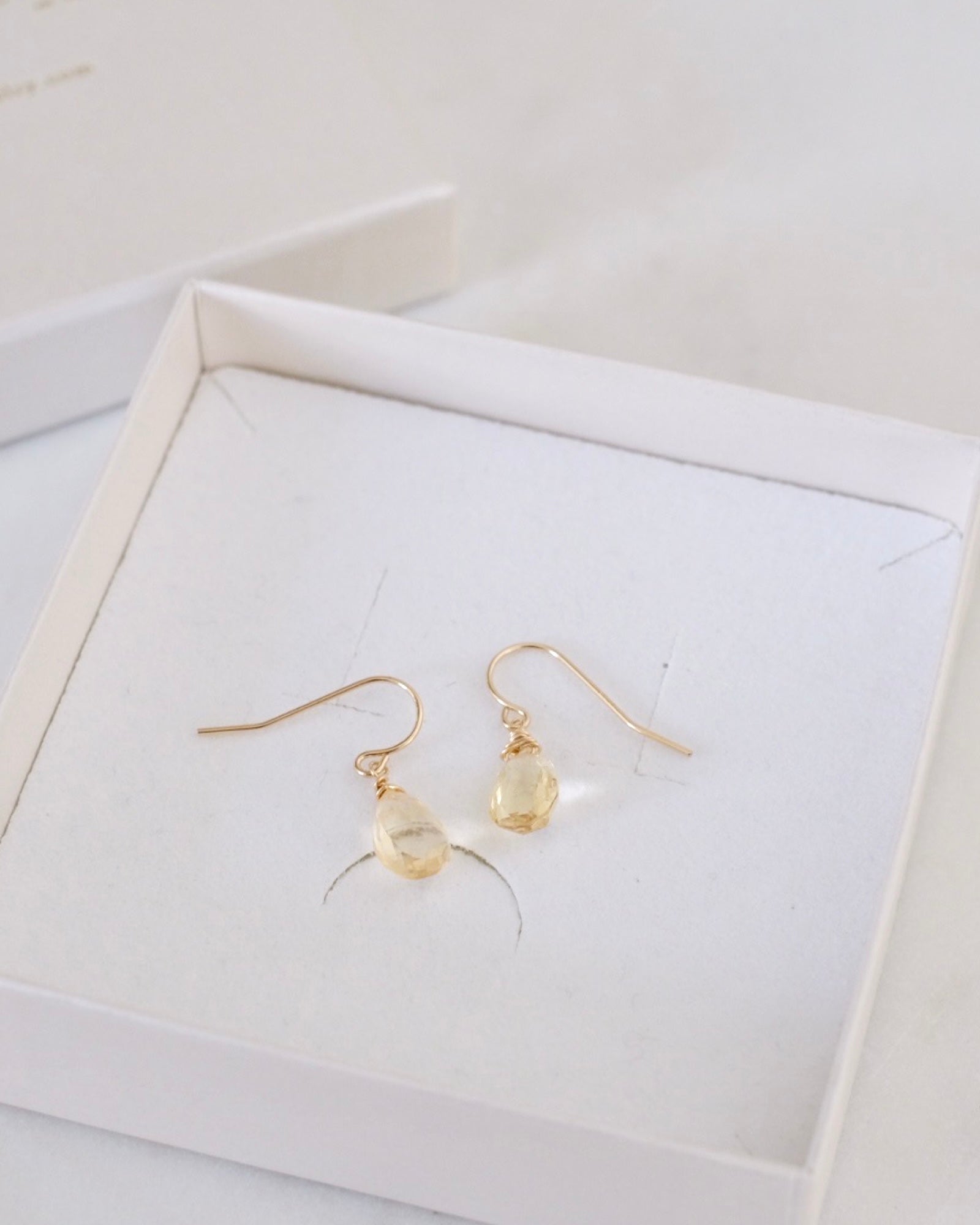 Citrine Simple Earrings ERIJEWELRY