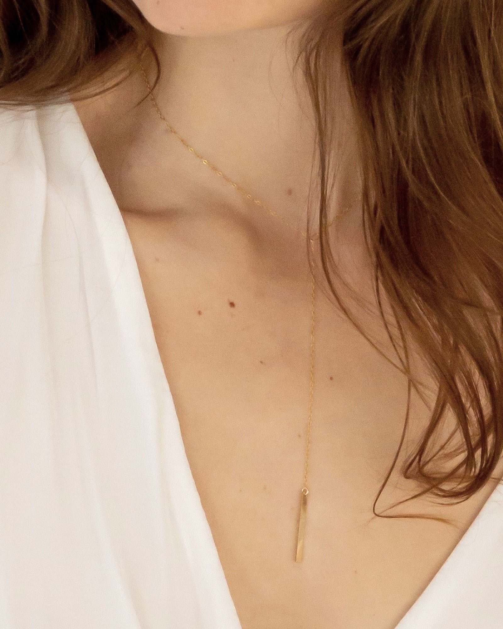 Gold Bar Y Necklaces ERIJEWELRY