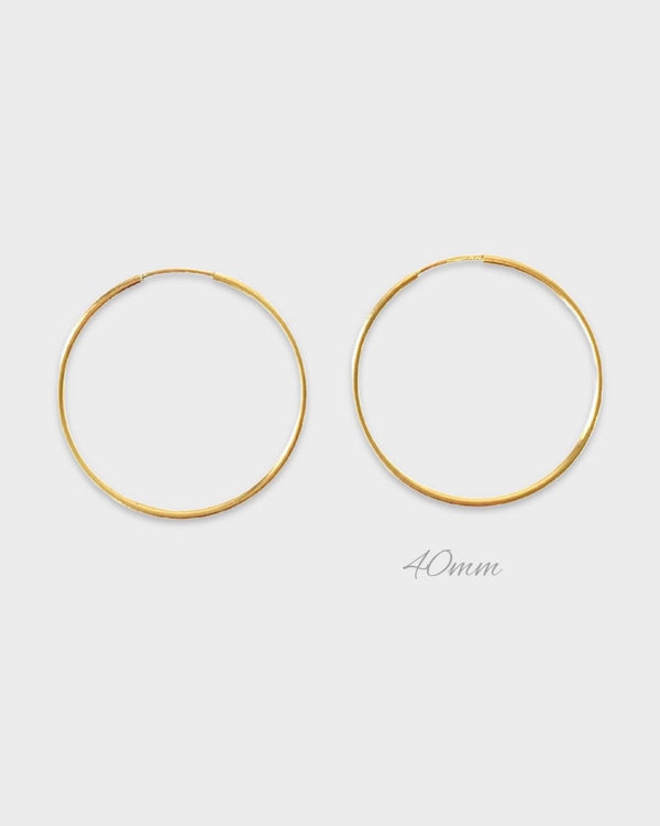 Gold infinity hoop earrings